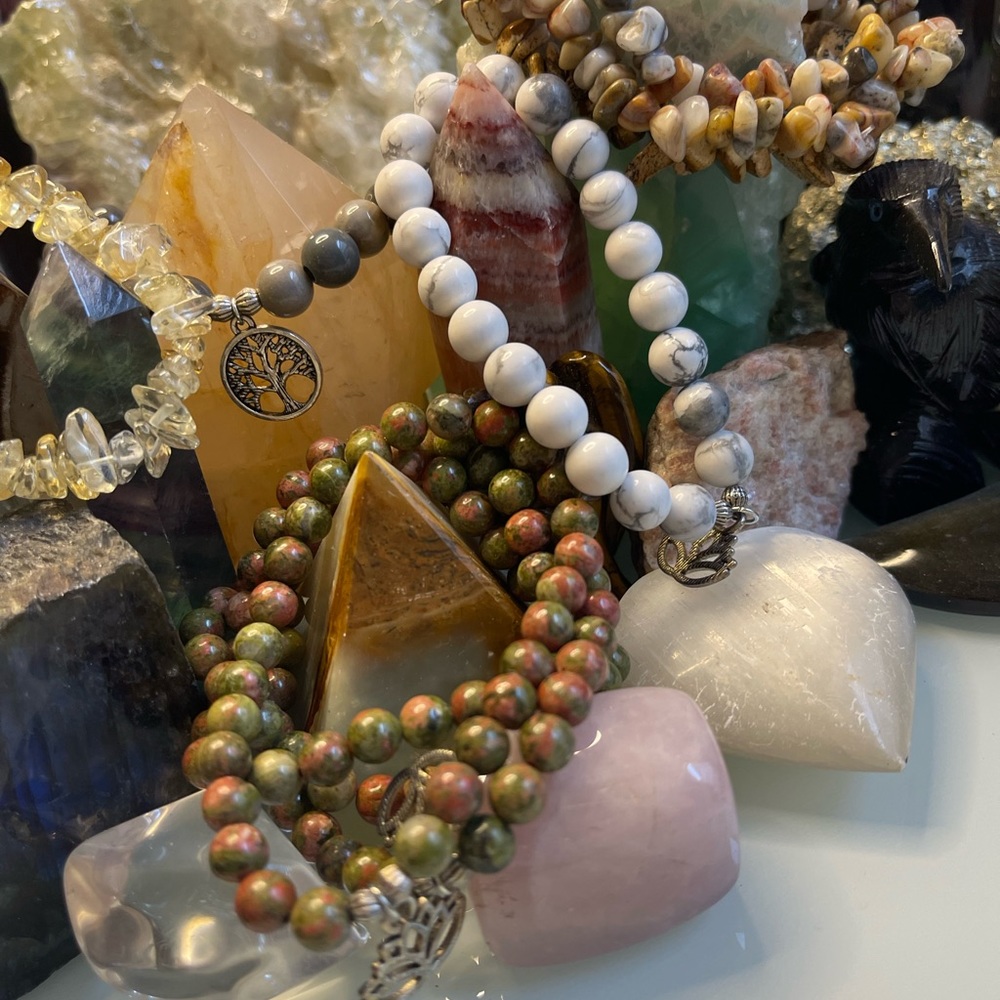 Unakite Crystal Bracelt